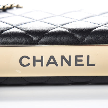 Chanel Lambskin Quilted Mini Trendy CC Wallet On Chain WOC Black 12 of 13
