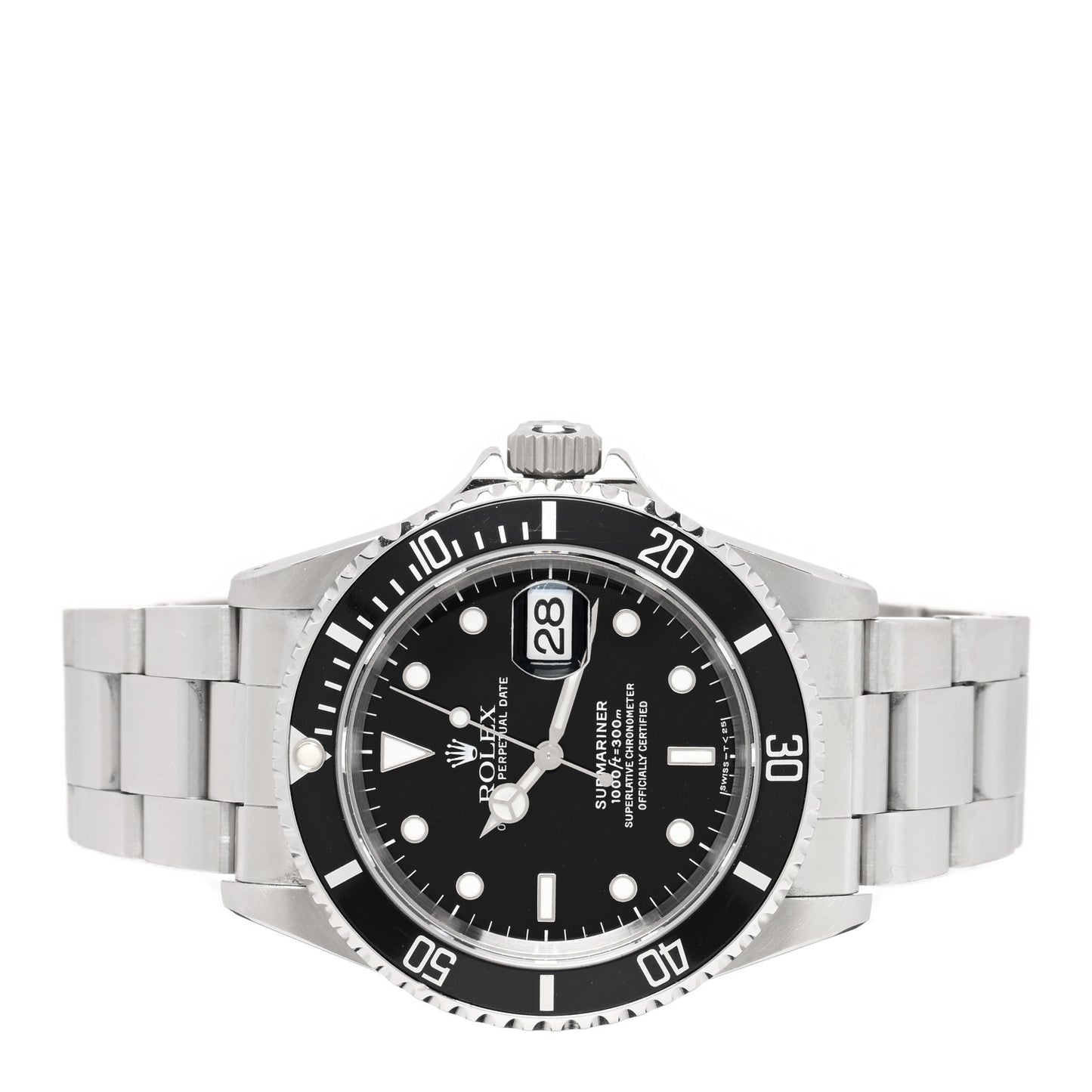 Stainless Steel 40mm Oyster Perpetual Submariner Date Watch Black 16610