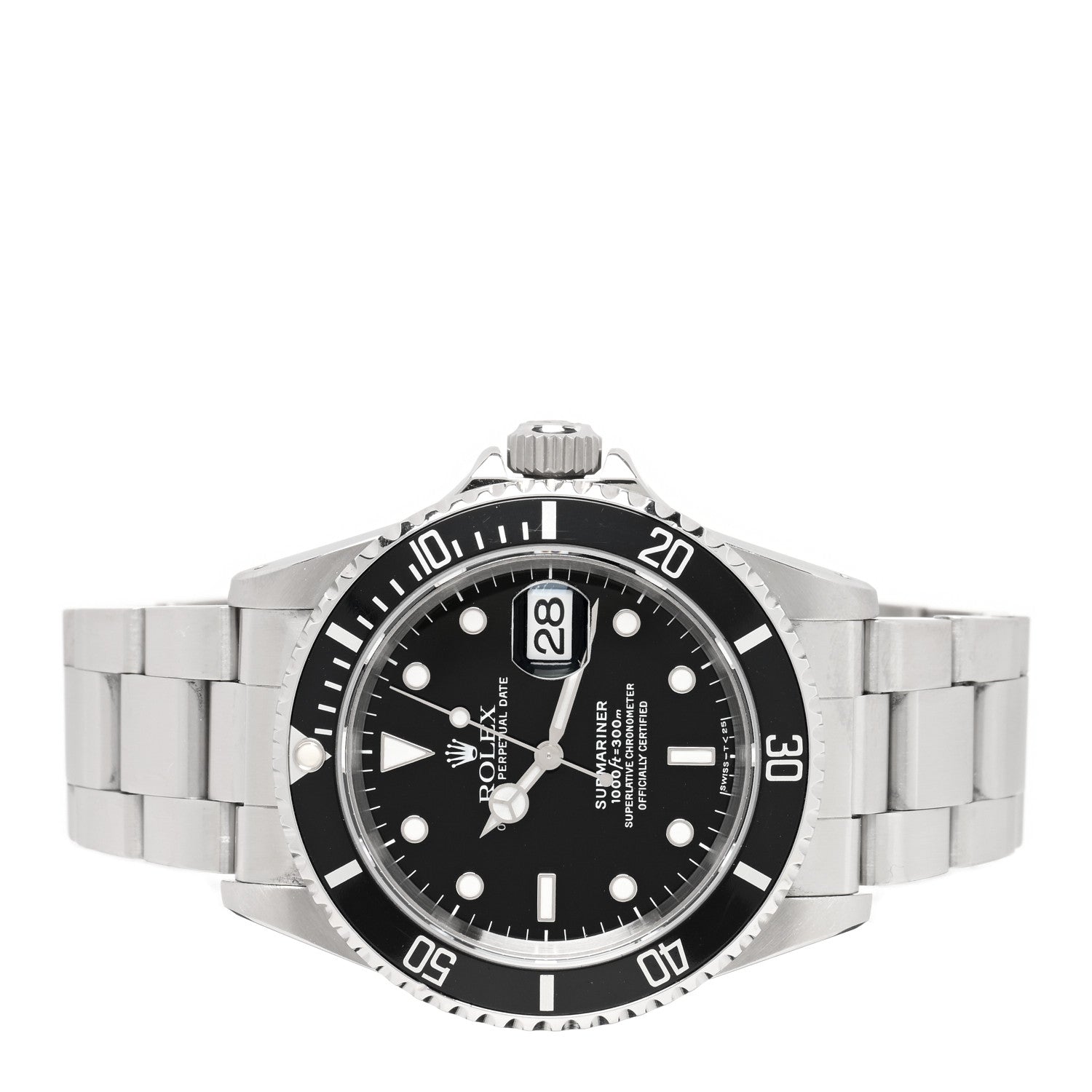 Rolex Stainless Steel 40mm Oyster Perpetual Submariner Date Watch Black 16610 2 of 4