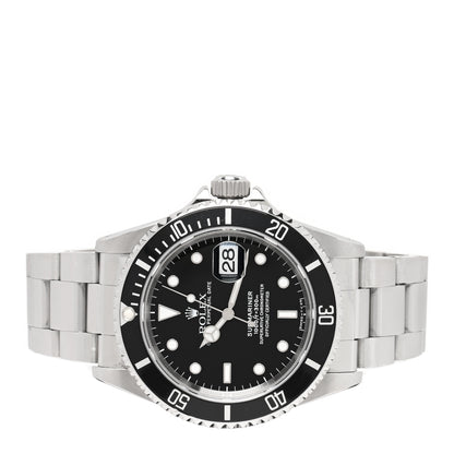 Rolex Stainless Steel 40mm Oyster Perpetual Submariner Date Watch Black 16610 2 of 4