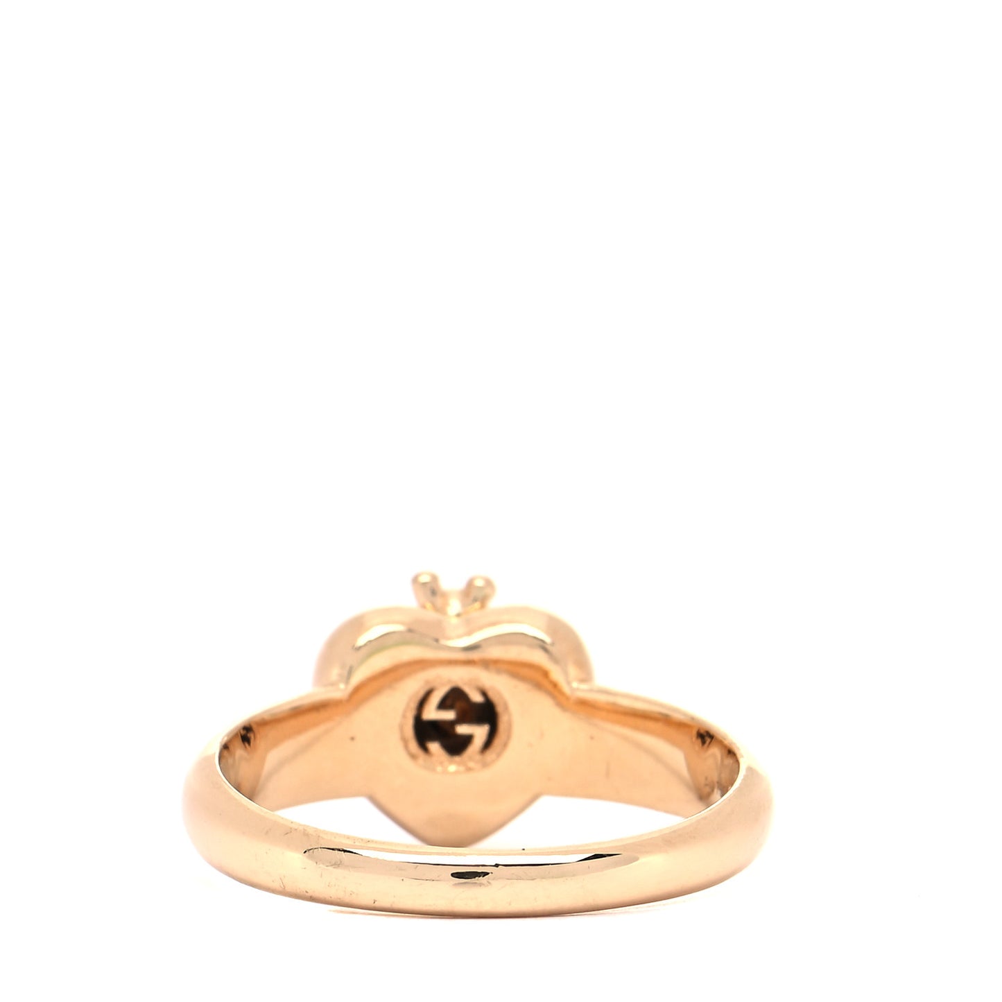 18K Yellow Gold Bee Heart Ring 57 8
