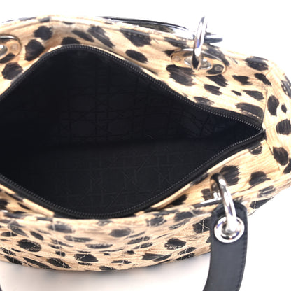 Christian Dior Canvas Leopard Print Medium Lady Dior 4 of 4