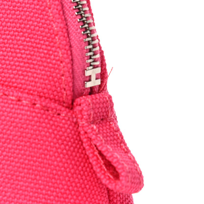 Hermes Cotton Canvas Mini Bolide Travel Cosmetic Pouch Hibiscus 10 of 11