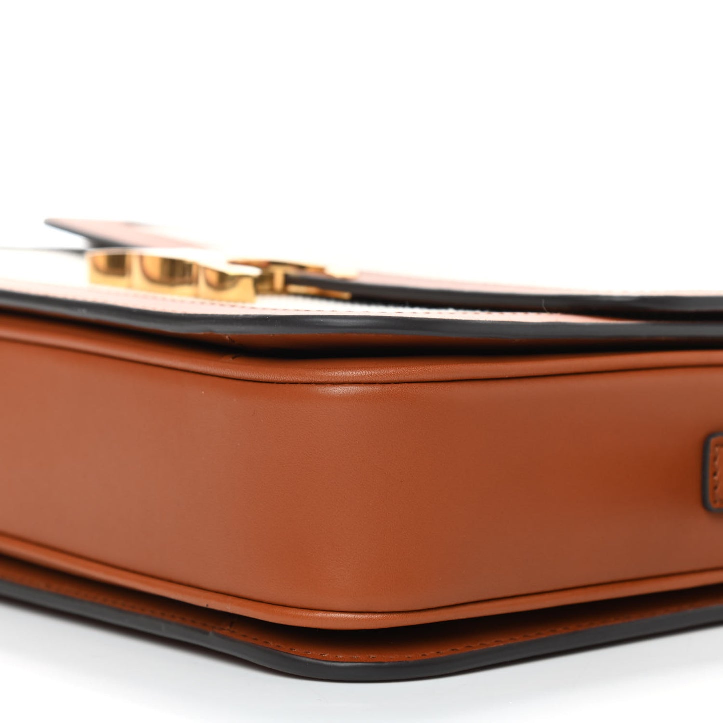 Textile Calfskin Classique Triomphe Bag Natural Tan