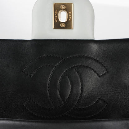 Chanel Lambskin Quilted Small Graphic Flap White Black 8 of 9