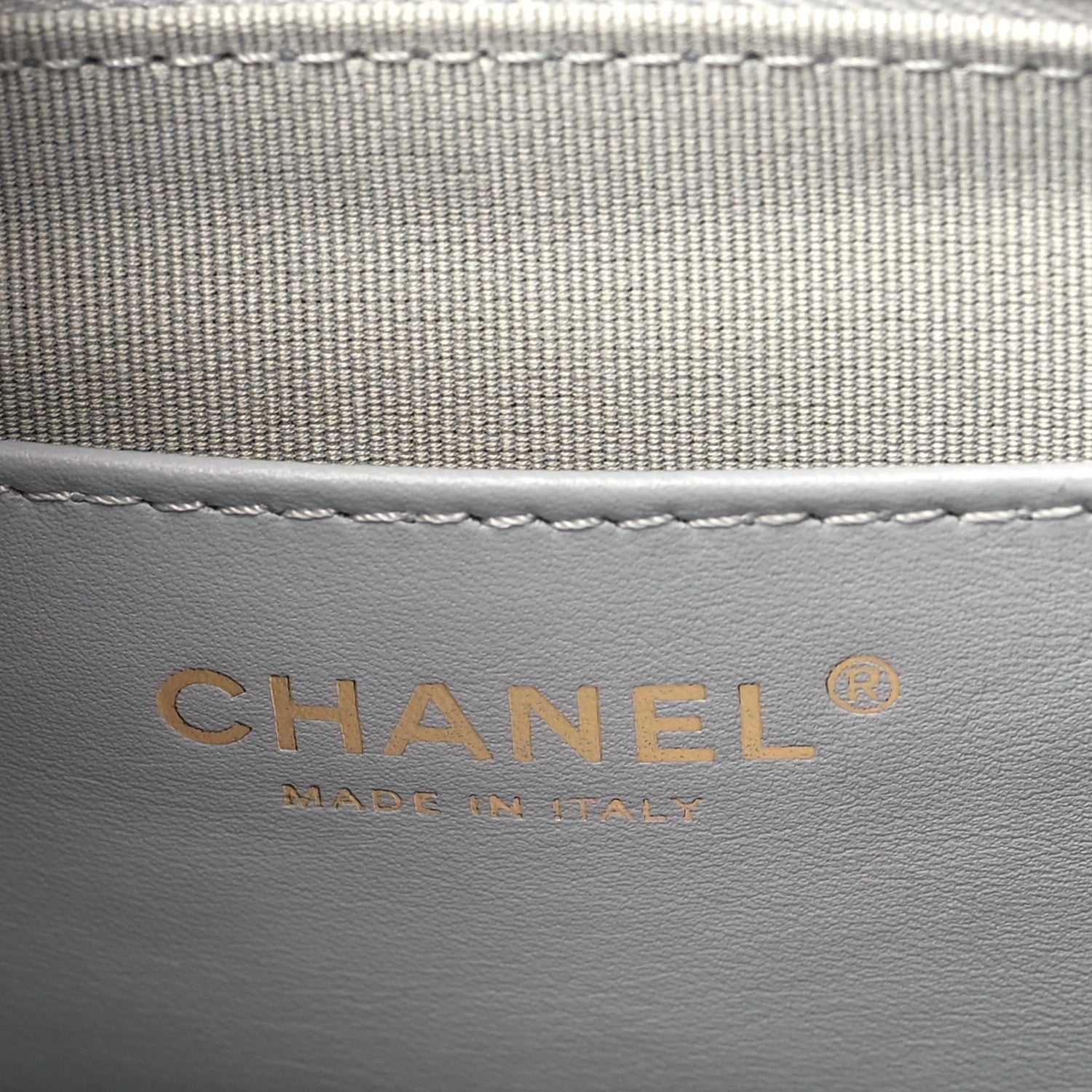 Chanel Shiny Lambskin Quilted Medium Camera Case Grey 6 of 10