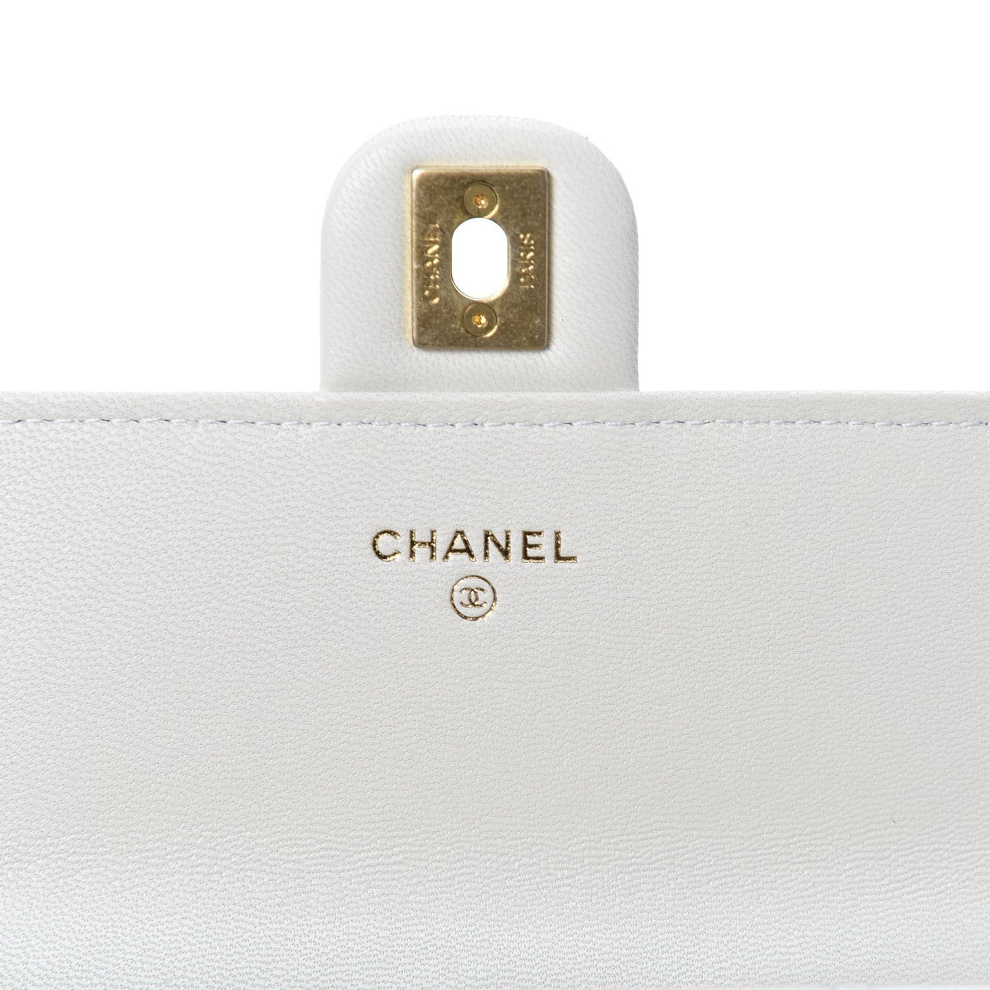 Lambskin Quilted Chic Pearls Clutch With Chain White