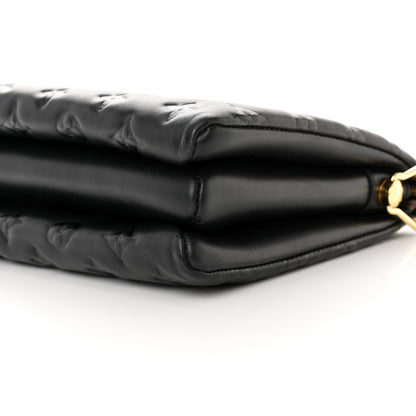 Louis Vuitton Lambskin Embossed Monogram Coussin PM Black 11 of 12