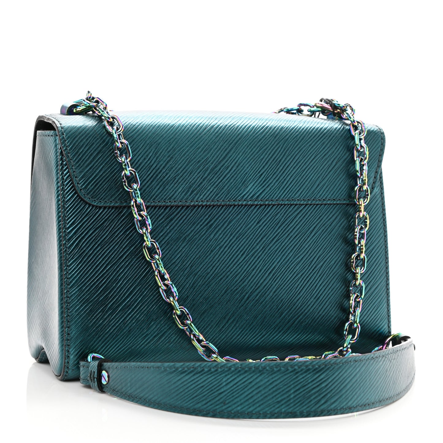 Epi Twist Scarabeo Shoulder Bag MM Blue Boreale