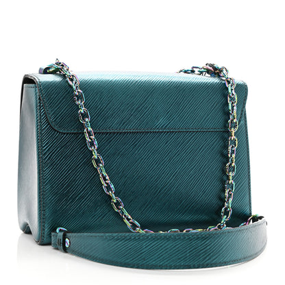 Louis Vuitton Epi Twist Scarabeo Shoulder Bag MM Blue Boreale 3 of 15