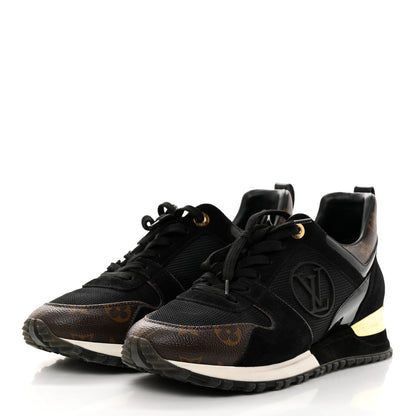 Louis Vuitton Suede Monogram Run Away Sneakers 39 Black 3 of 8