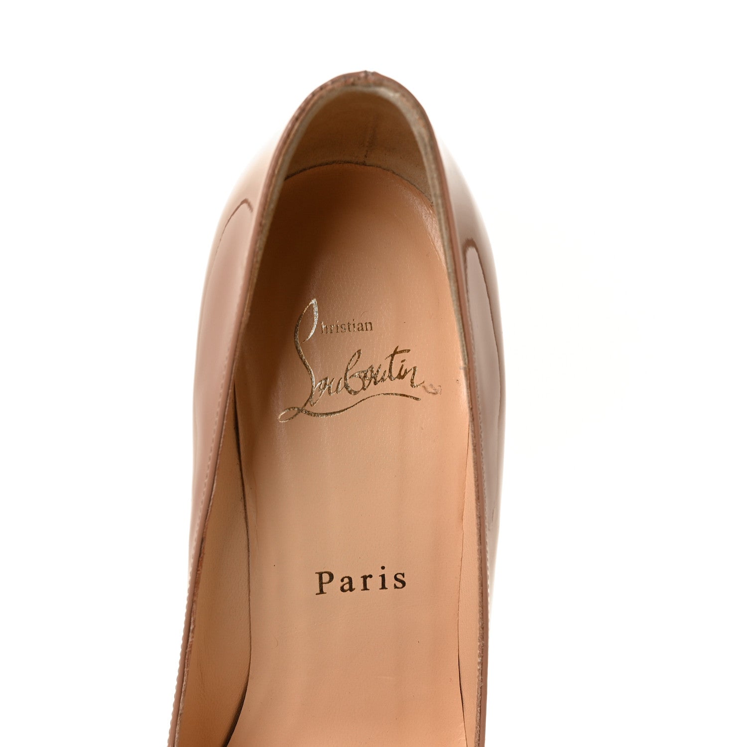 Christian Louboutin Patent Pigalle 100 Pumps 36 Nude 7 of 8