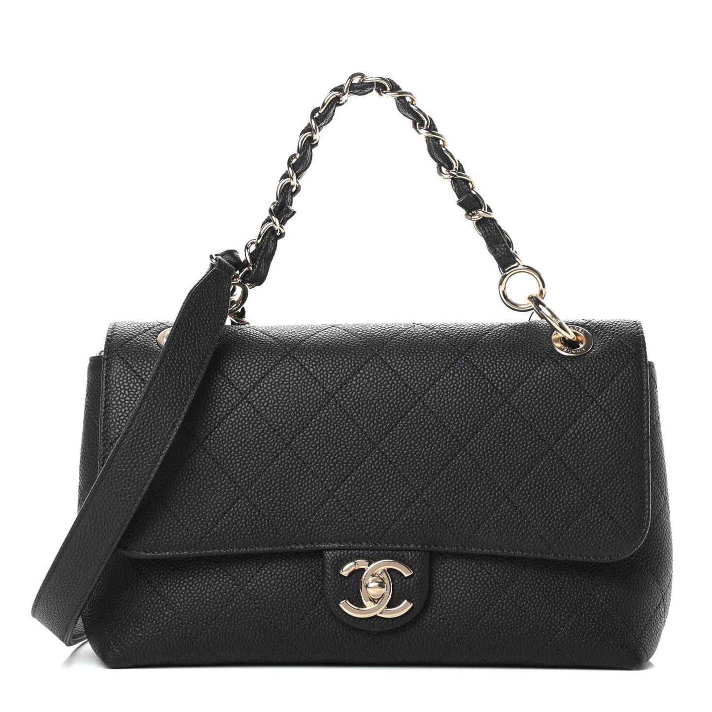 Caviar Quilted City Walk Flap Black