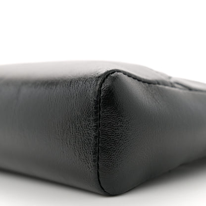 Chanel Shiny Crumpled Calfskin Quilted Mini 31 Shopping Bag Black 10 of 11