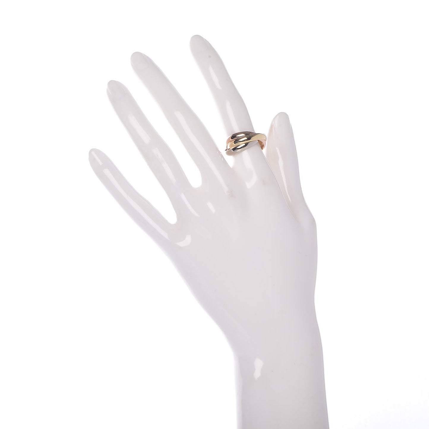 18K Pink Yellow White Gold Classic Trinity Ring 52 6