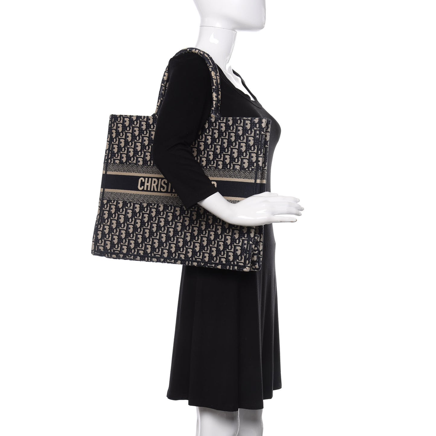 Oblique Book Tote Blue Multicolor