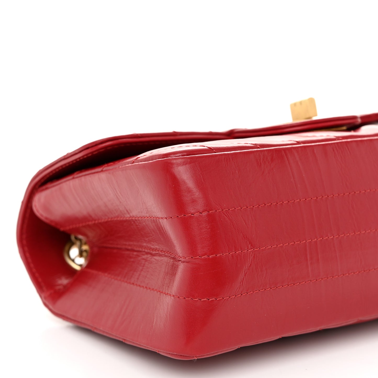 Aged Calfskin Chevron Quilted 2.55 Reissue Mini Flap Dark Red