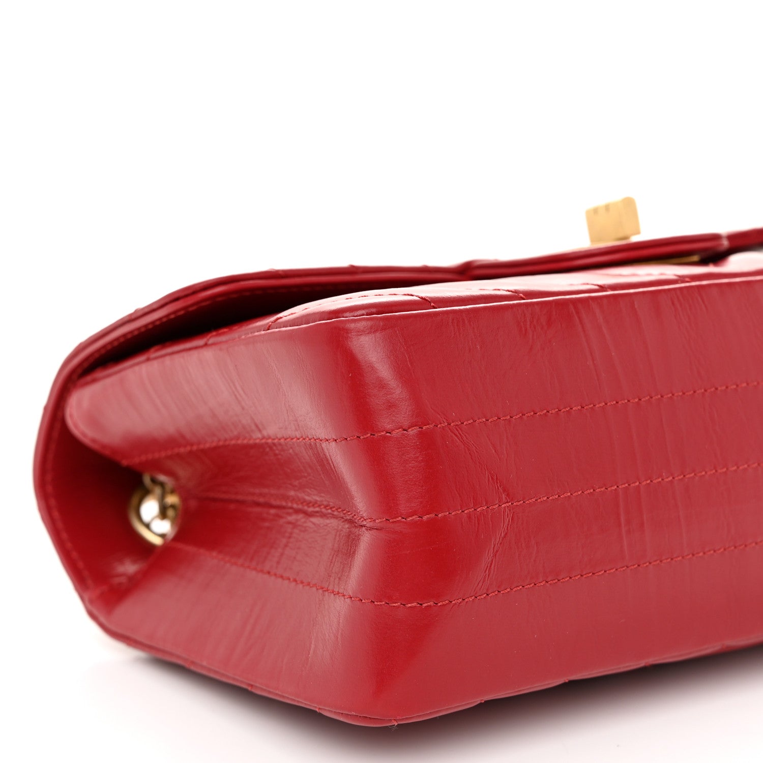 Chanel Aged Calfskin Chevron Quilted 2.55 Reissue Mini Flap Dark Red 9 of 11