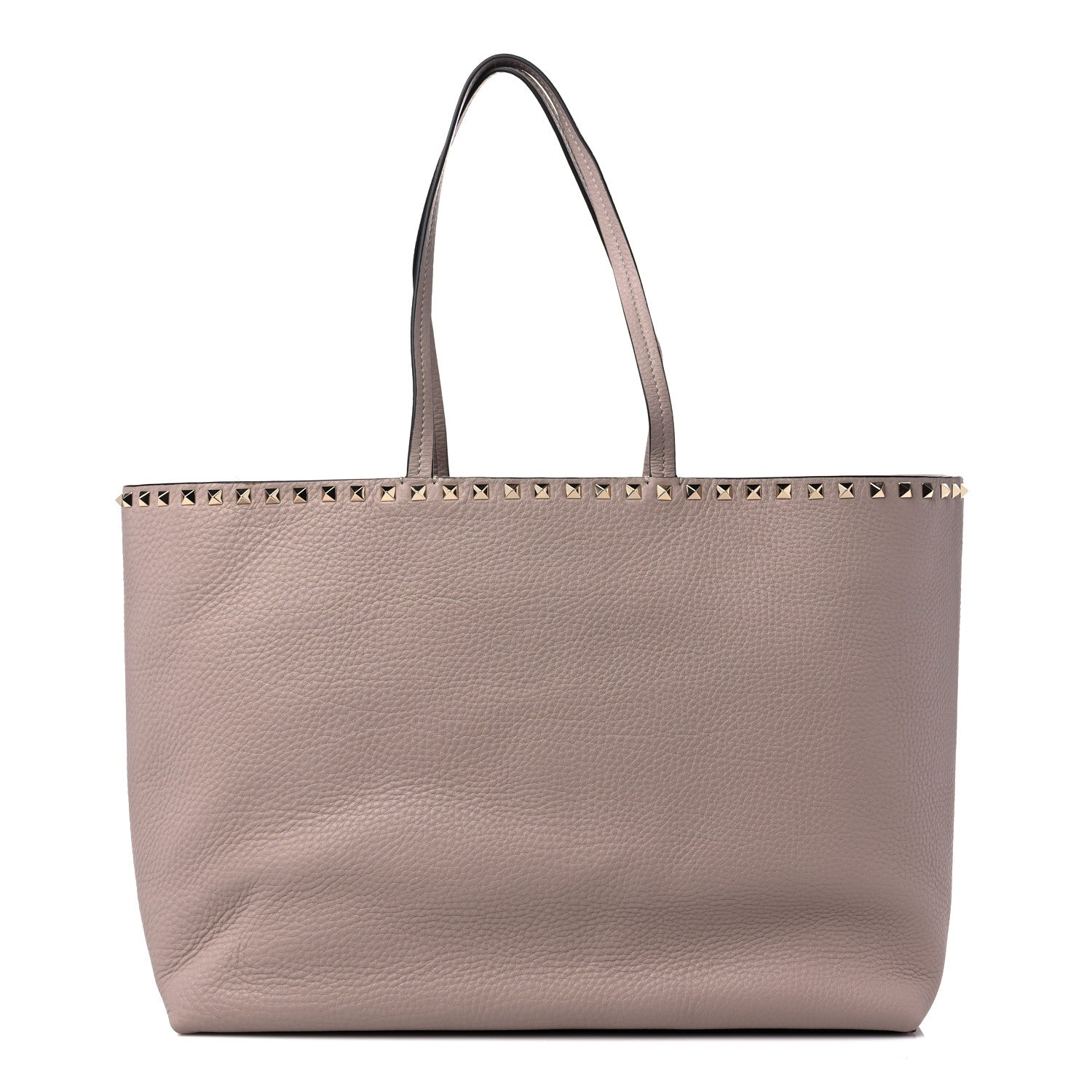 Valentino Garavani Grained Calfskin Rockstud Shoulder Tote Poudre 1 of 8
