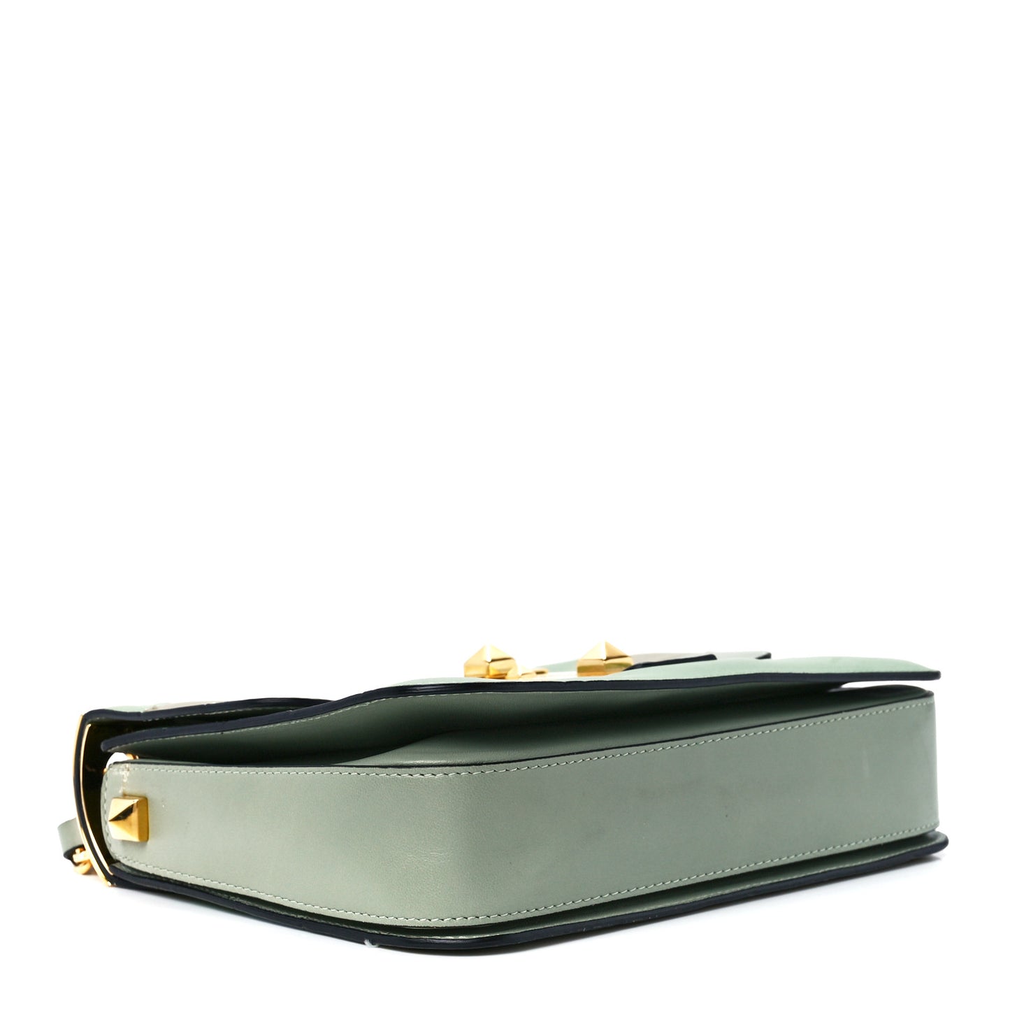 Nappa Striped B-Rockstud Flap Green