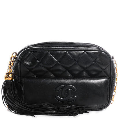 Chanel Lambskin Quilted Tassel Camera Case Black 1 of 7