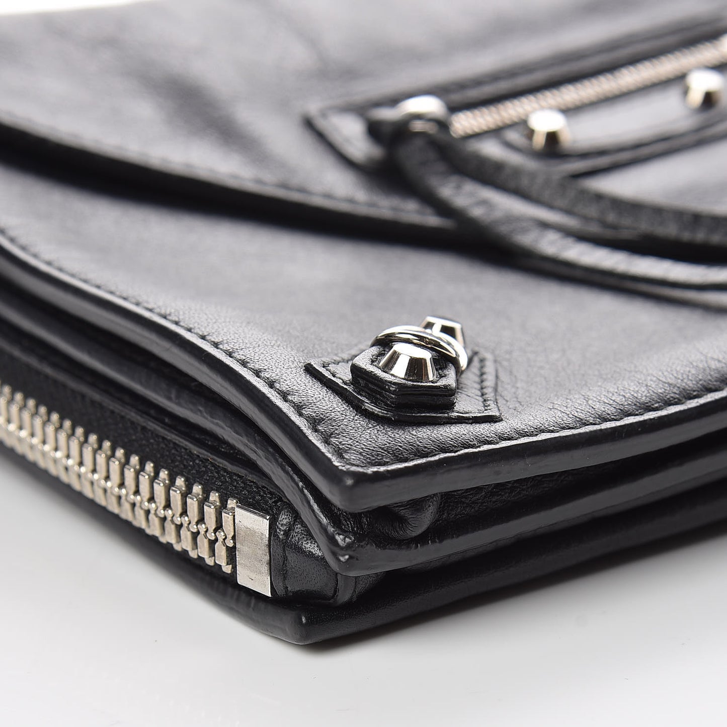 Veau Papier Triple XS Zip Around Crossbody Black