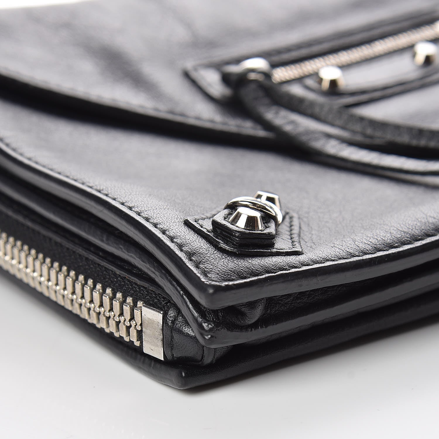 Balenciaga Veau Papier Triple XS Zip Around Crossbody Black 10 of 11