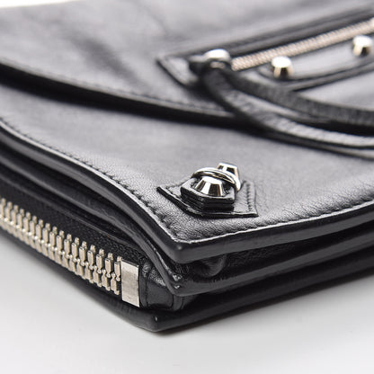 Balenciaga Veau Papier Triple XS Zip Around Crossbody Black 10 of 11
