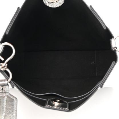 Stella McCartney Metallic Eco Alter Nappa Embroidered Logo Stonewall Crossbody Bag Silver 5 of 14