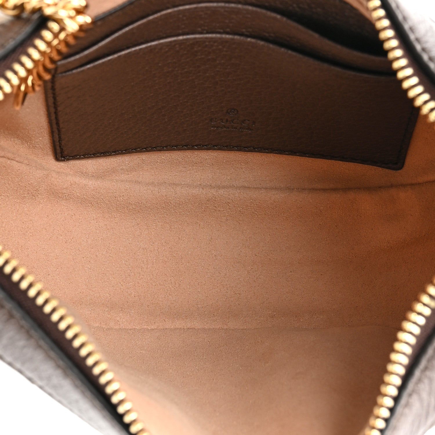 Gucci GG Supreme Monogram Textured Calfskin Web Mini Ophidia Half Moon Hobo Beige Ebony New Acero 5 of 10