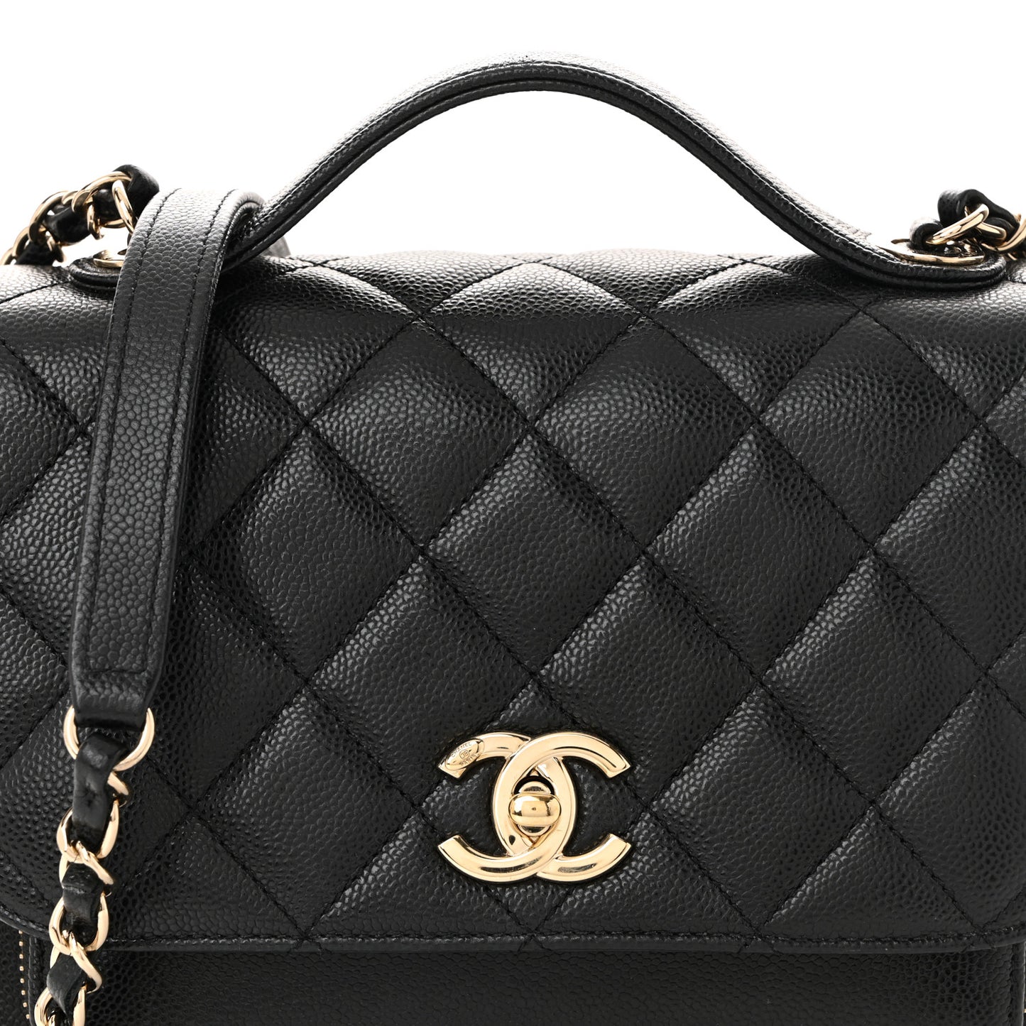 Caviar Quilted Medium Business Affinity Flap Black