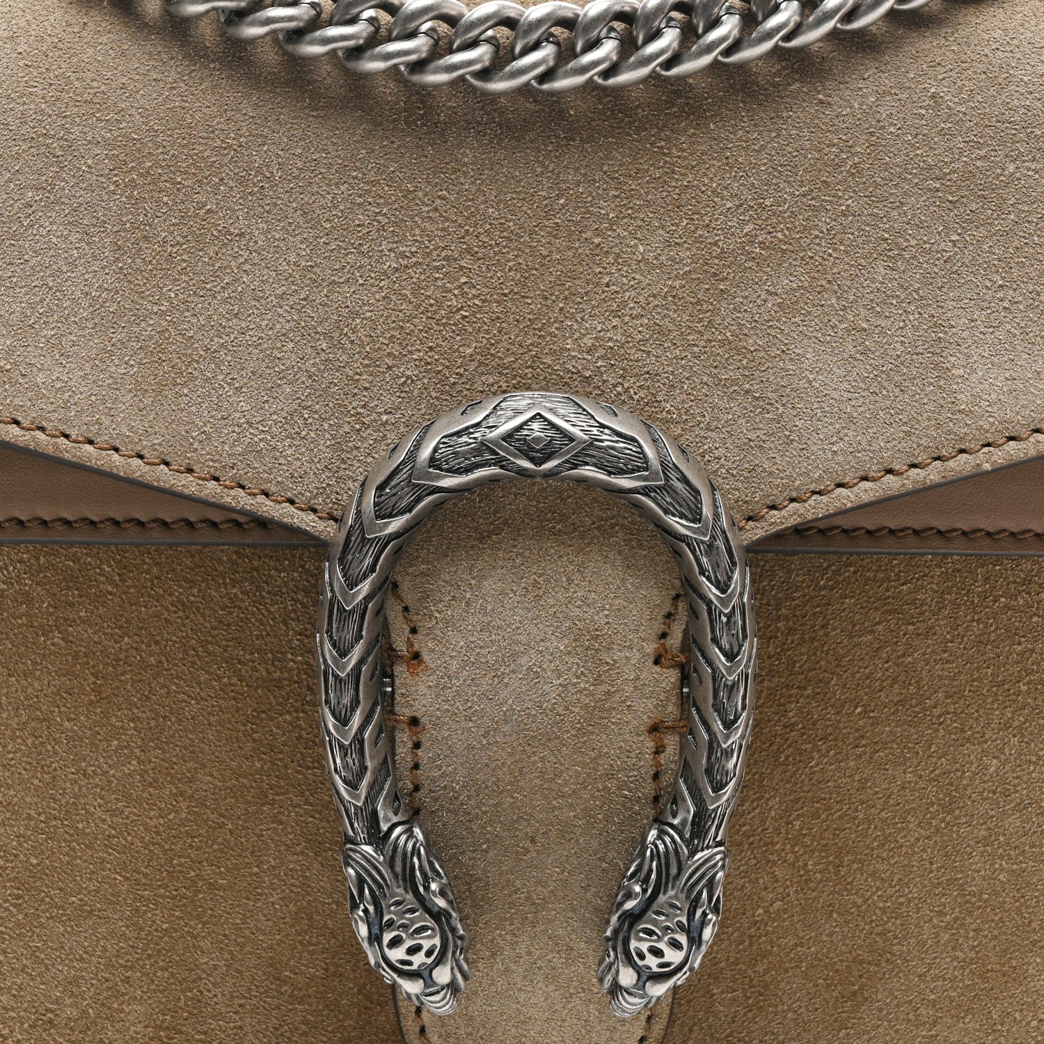 Gucci Suede Small Dionysus Shoulder Bag Taupe 7 of 9