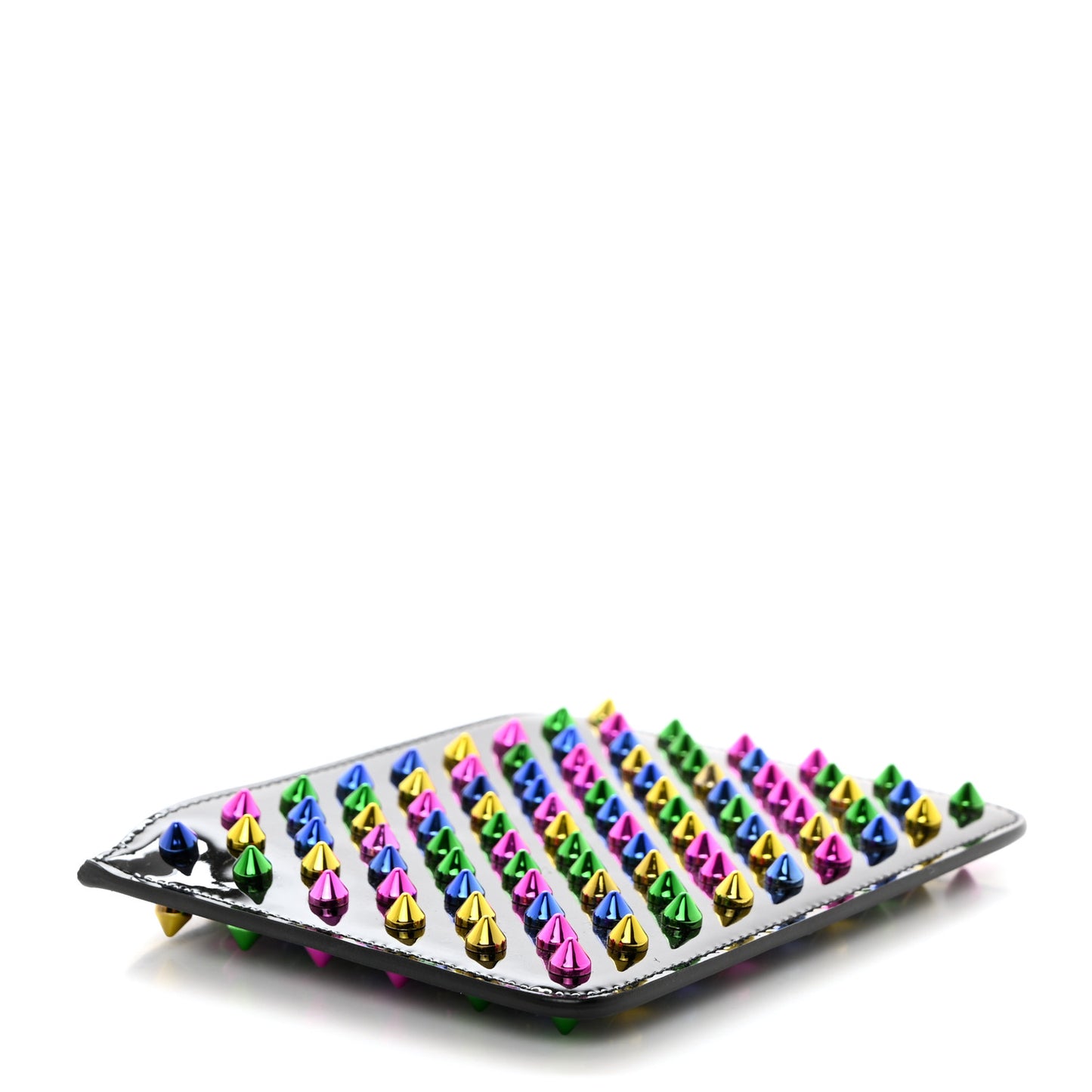 Patent Spiked Pouch Black Multicolor