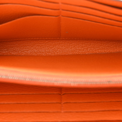 Hermes Chevre Mysore Kelly Longue Wallet Orange 5 of 14
