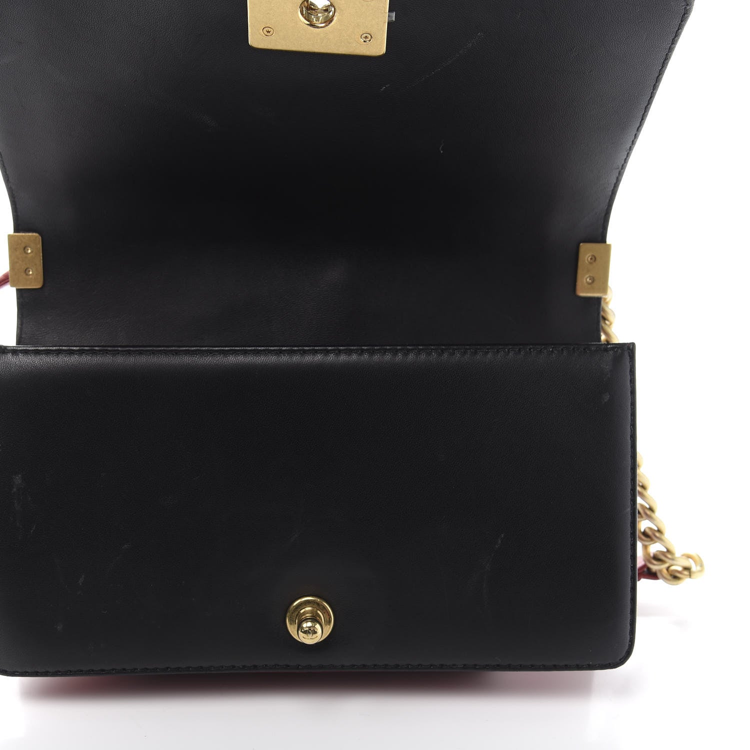 Chanel Lambskin Quilted Medium Boy Flap Red Black 9 of 12