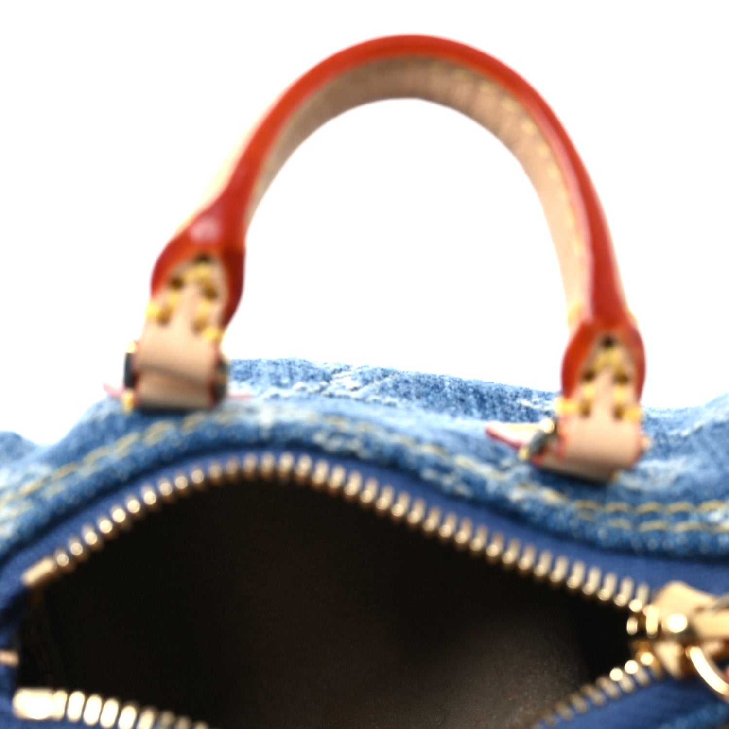 Louis Vuitton LV X TM Monogram Denim Cerises Micro Speedy Bag Charm Blue 4 of 6