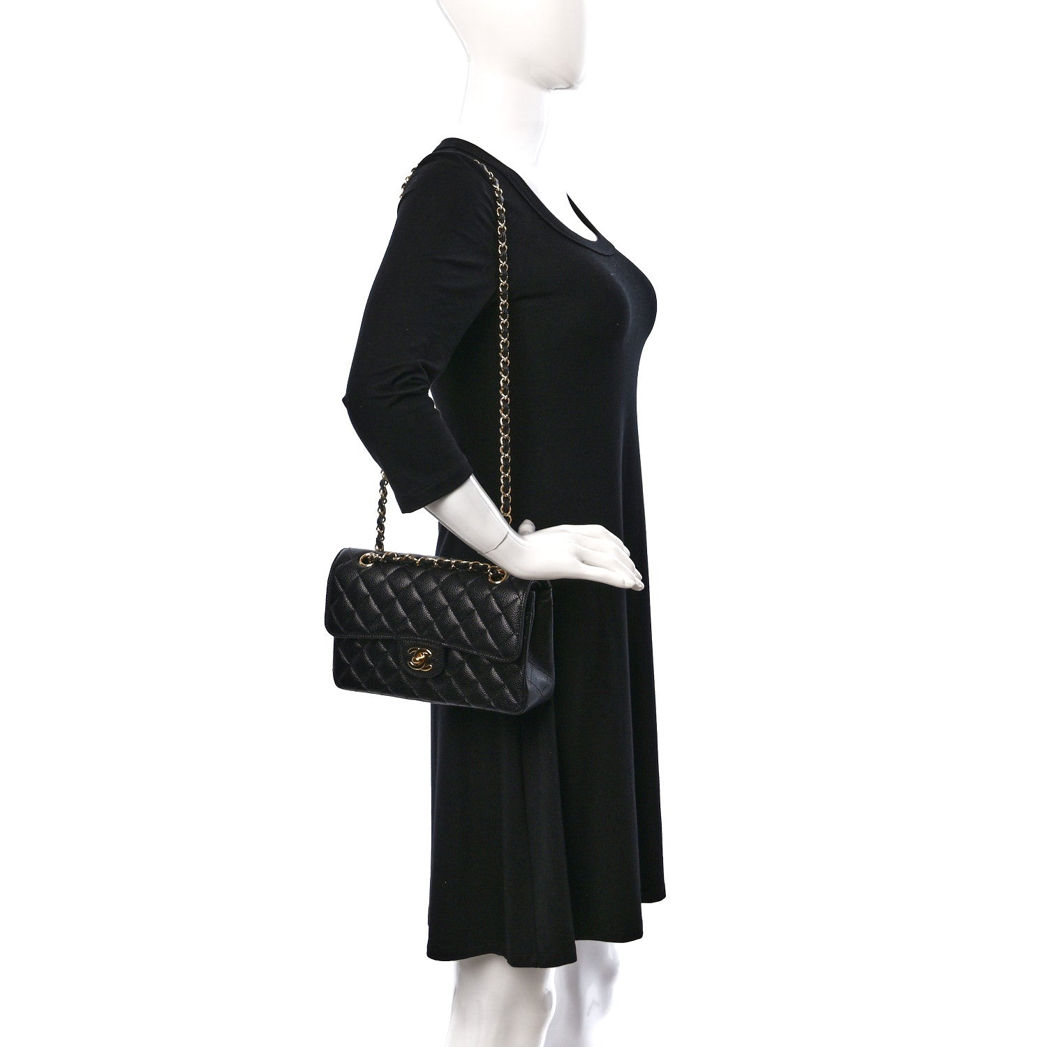Chanel Caviar Quilted Small Double Flap Black 2 of 10