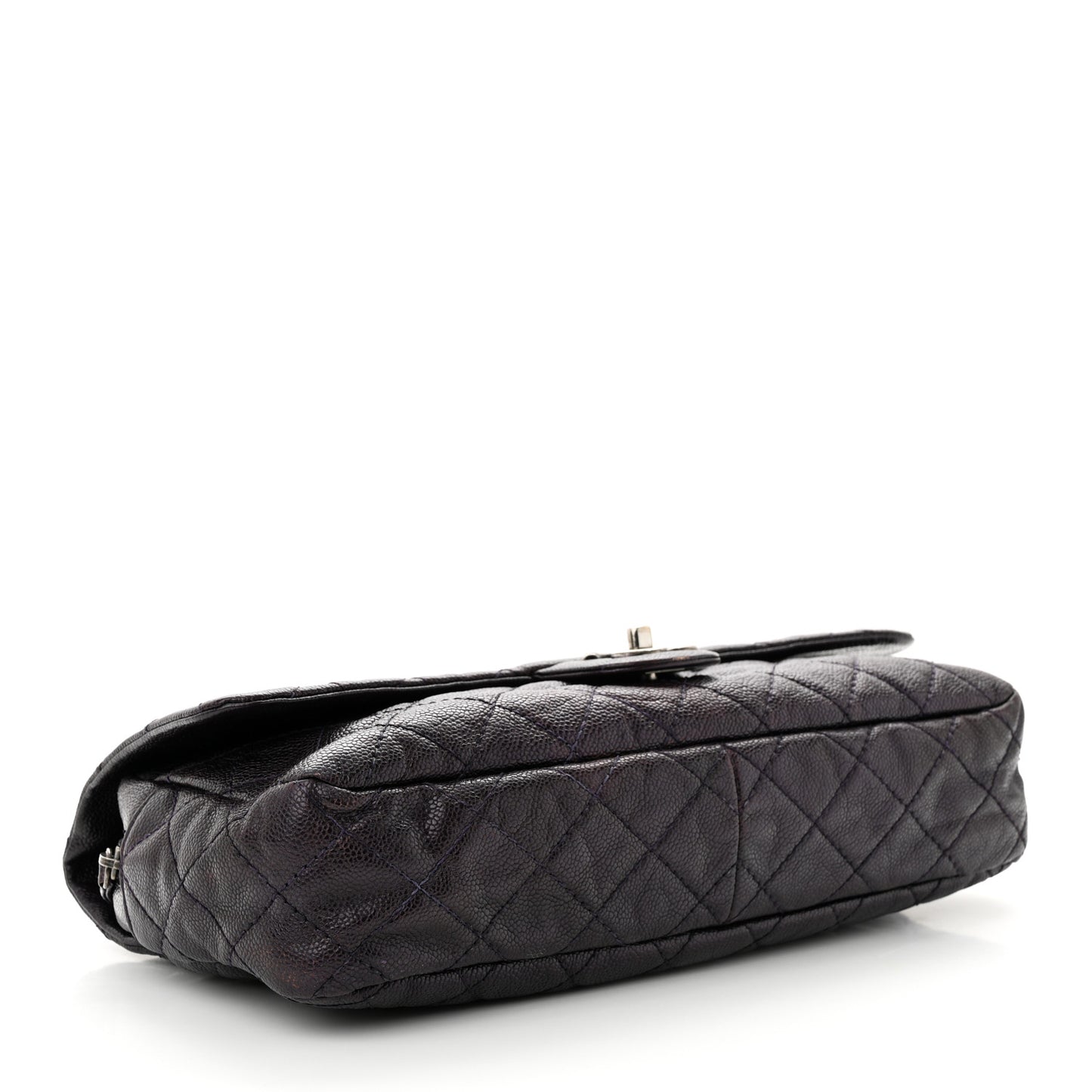 Caviar Quilted Jumbo Easy Flap Purple
