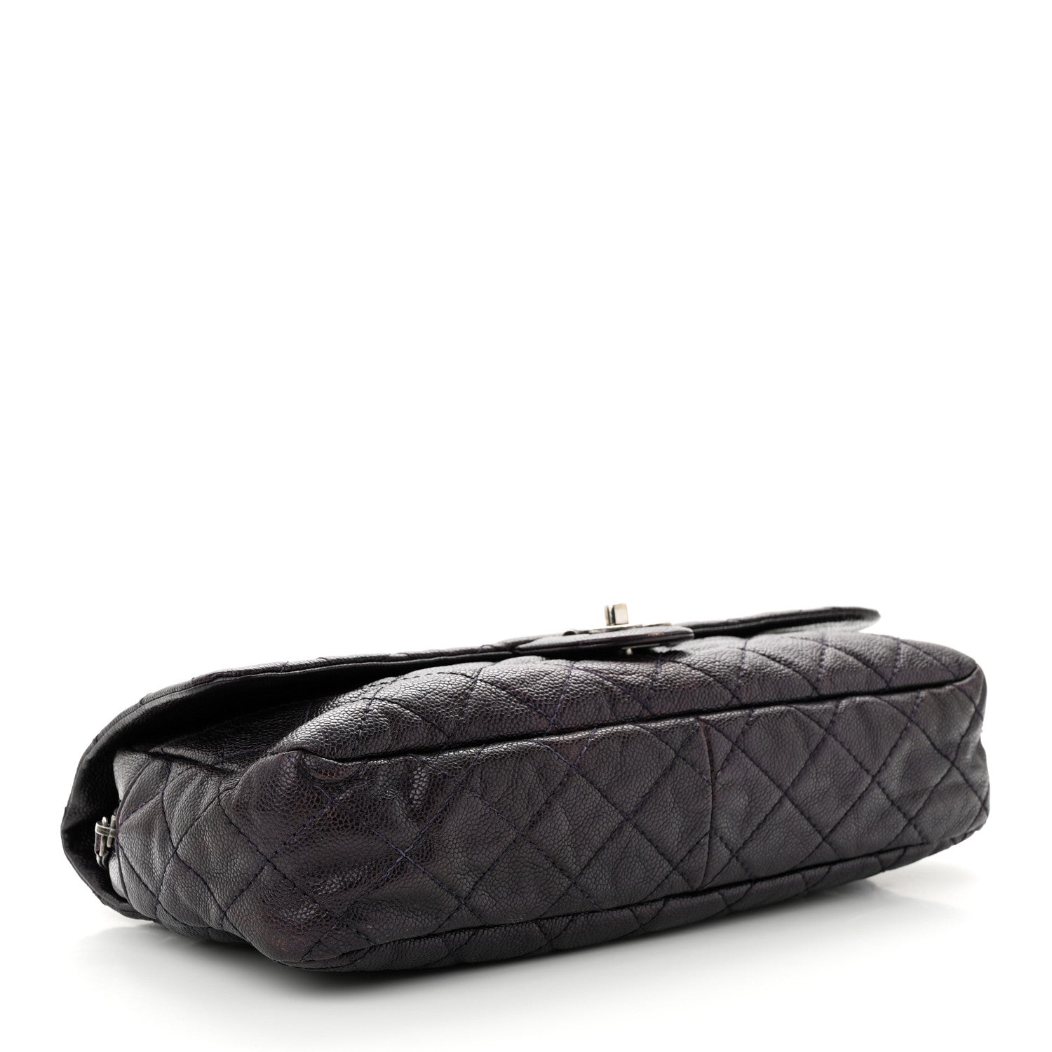 Chanel Caviar Quilted Jumbo Easy Flap Purple 4 of 12