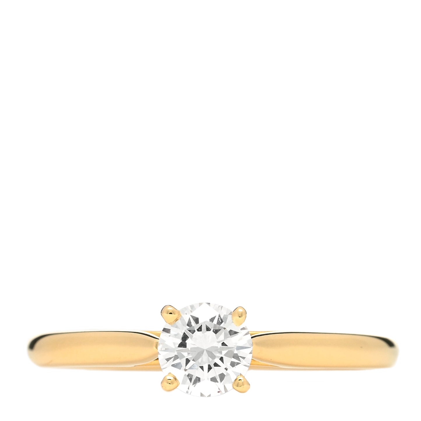 18K Yellow Gold Diamond .36ct 1895 Solitaire Engagement Ring 50 5.25