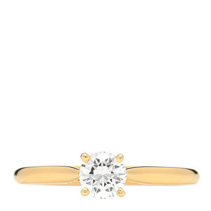 Cartier 18K Yellow Gold Diamond .36ct 1895 Solitaire Engagement Ring 50 5.25 1 of 4