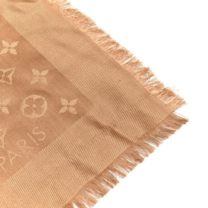 Louis Vuitton Silk Wool Monogram Shawl Caramel 4 of 4