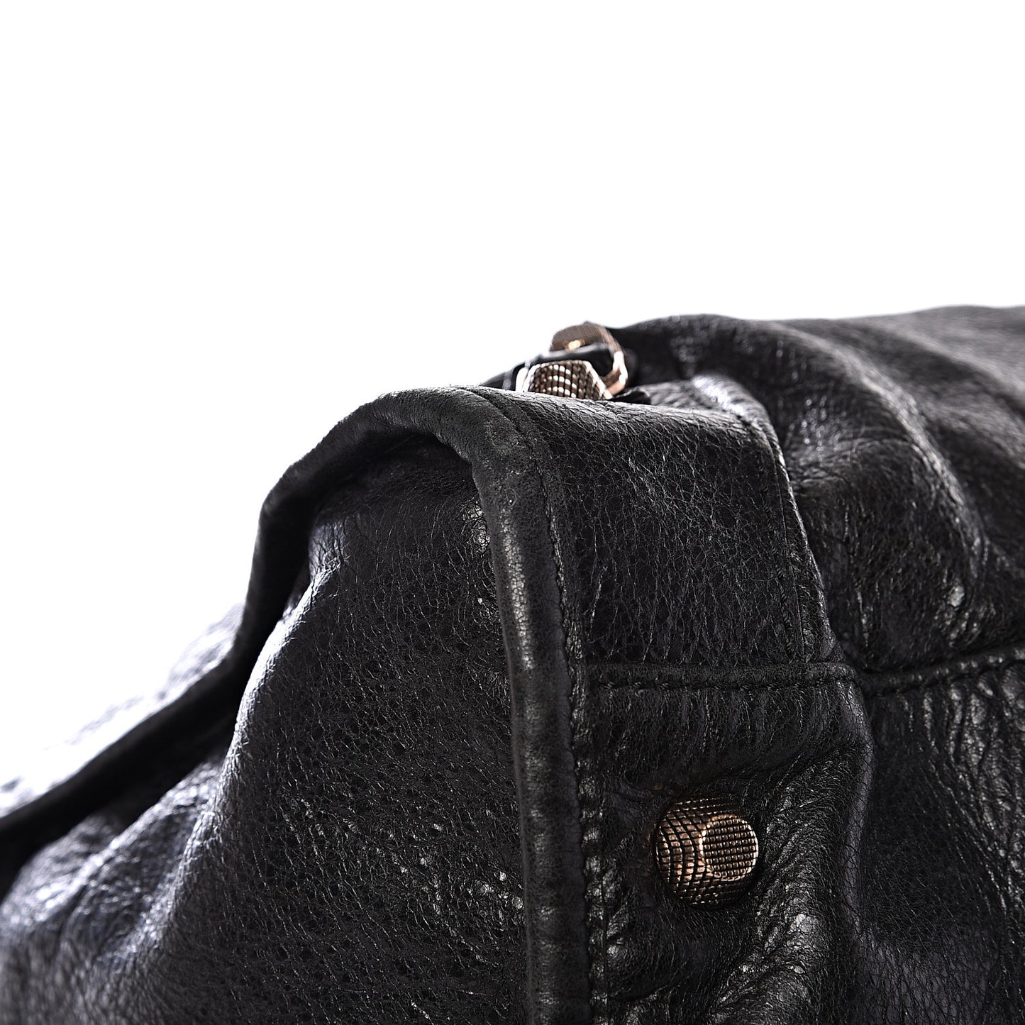 Agneau Giant 12 Rose Gold Hardware Weekender Black