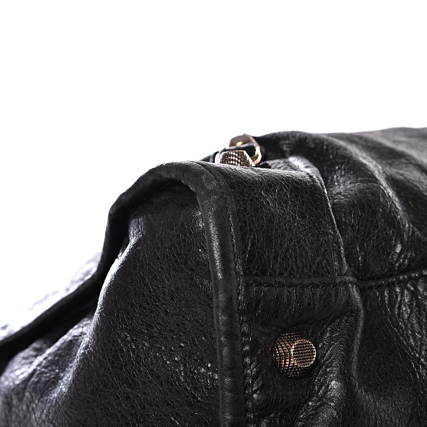 Balenciaga Agneau Giant 12 Rose Gold Hardware Weekender Black 9 of 13