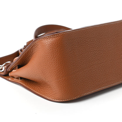 Hermes Taurillon Clemence Jypsiere 28 Gold 6 of 12