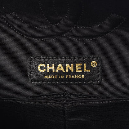 Chanel Patent Quilted Sparkle Glitter Medium Double Flap Black 6 of 15