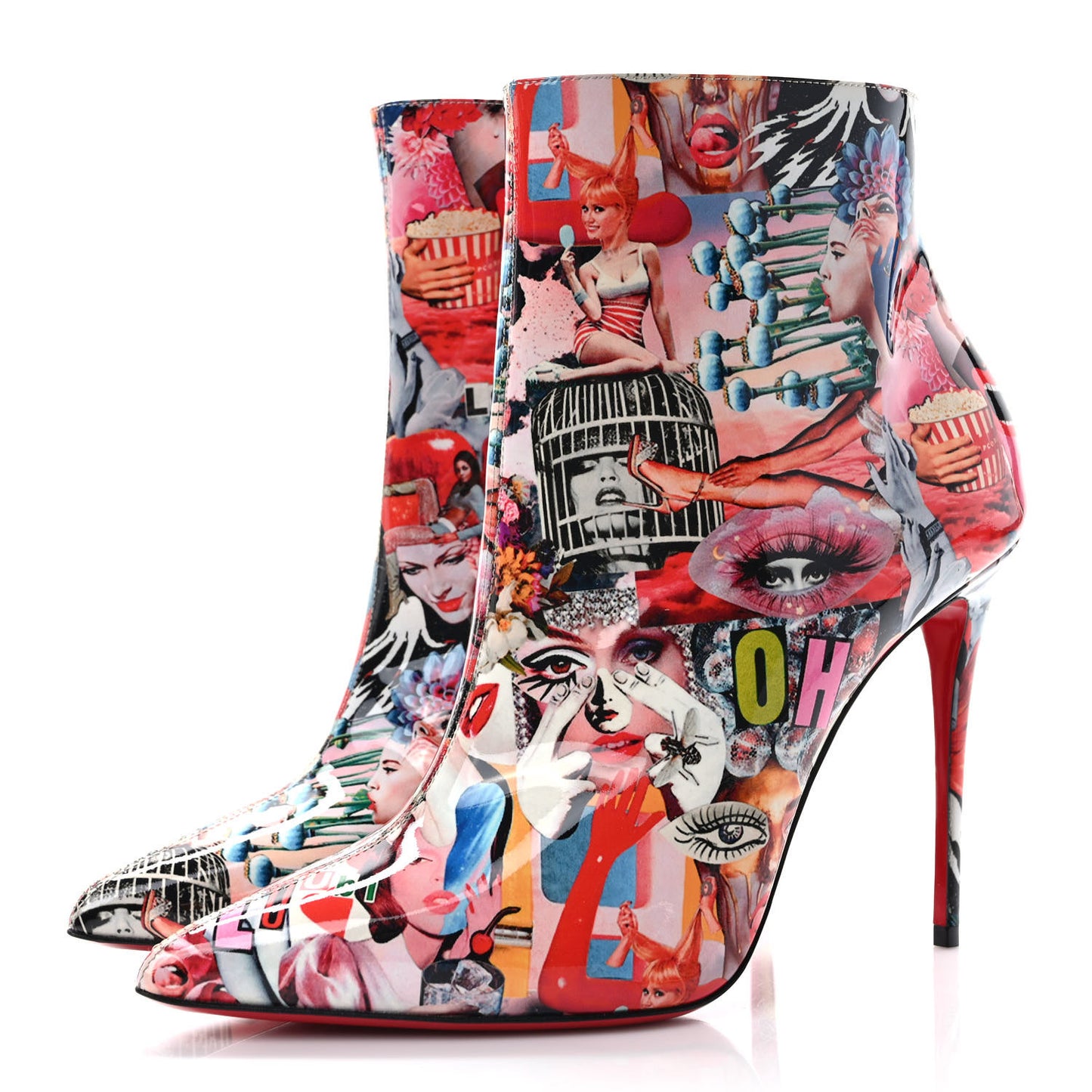 Patent Oh Xtian So Kate Booty 100 Ankle Boots 39.5 Multicolor