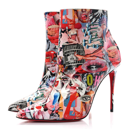 Christian Louboutin Patent Oh Xtian So Kate Booty 100 Ankle Boots 39.5 Multicolor 3 of 7