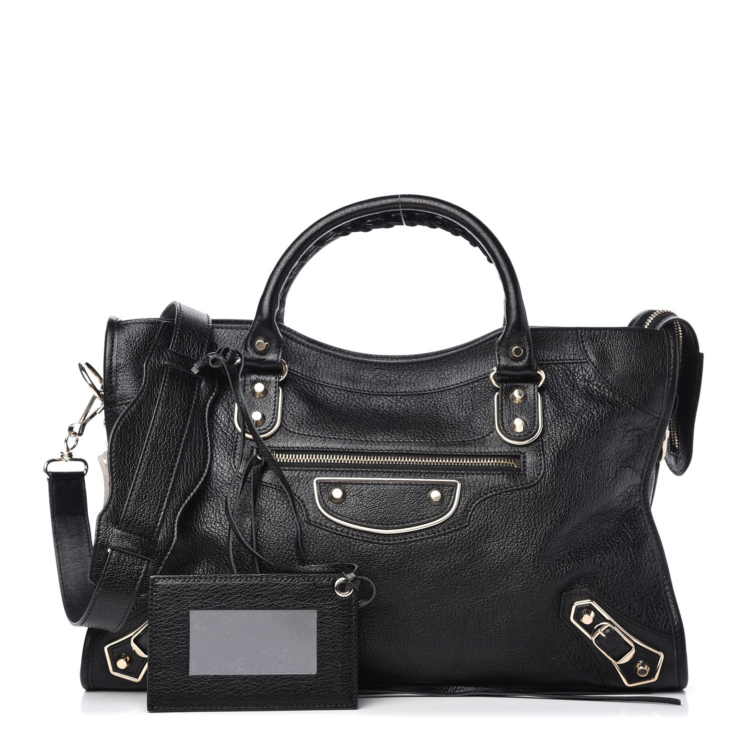 Balenciaga Chevre Silver Metallic Edge Hardware City Black 1 of 9