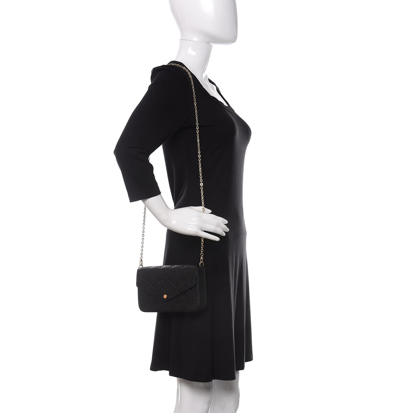 Empreinte Pochette Felicie Chain Wallet Black